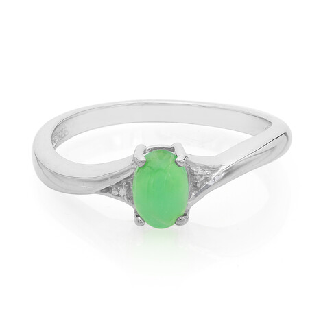 Anello in argento con Crisoprasio Imperiale