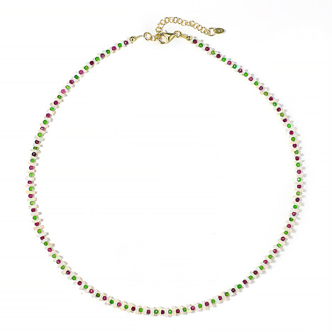 Collier en argent et Rubis de Madagascar