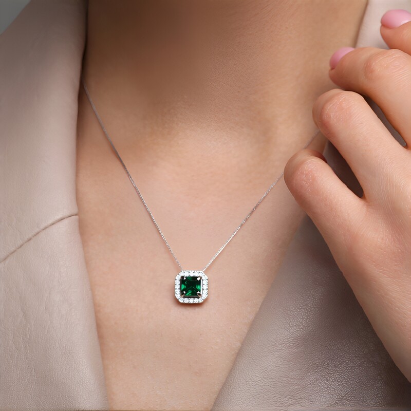 Pendentif en argent et Indicolite (Adela Silber)