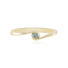 Anillo en plata con Diamante azul cielo SI2