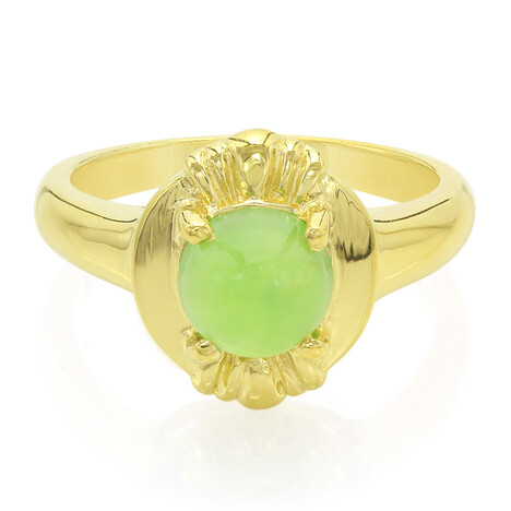 Bague en argent et Chrysoprase impériale