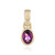 Pendentif en or et Grenat magenta