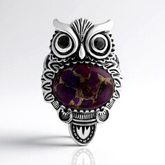Anello in argento con Turchese Mohave Kingman Viola con Rame (Faszination Türkis)