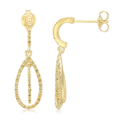 Boucles d'oreilles en argent et Diamant fantaisie