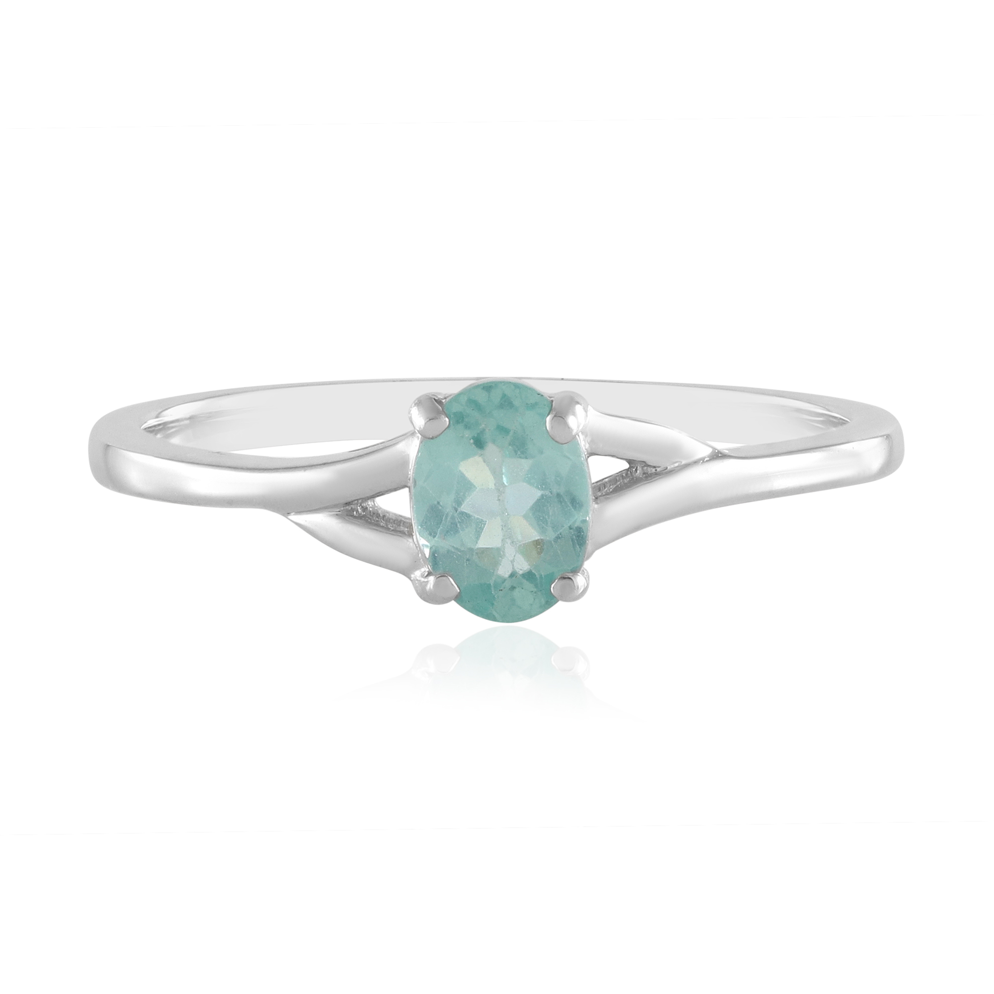 Anello Gioielli Argento Plumeria 4mm Simulato Moissanite Blu Fuoco Anello Gioielli Argento Plumeria 4mm Simulato Moissanite Blu Fuoco
