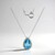 Collana in argento con Topazio Blu Svizzero