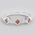 Bague en argent et Rubis rouge du soir