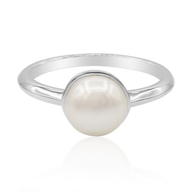 Anello in argento con Perla di Acqua Dolce (TPC)