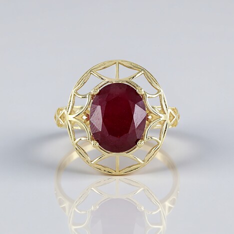 Bague en or et Rubis de Madagascar (Ornaments by de Melo)