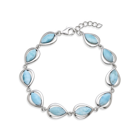 Zilveren armband met larimaren