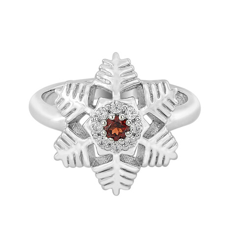 Mosambik-Granat-Silberring