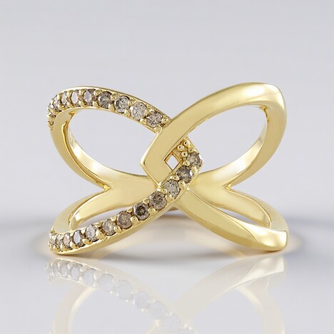 Anello in argento con Diamante Cioccolato I2