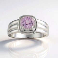 Anello in argento con Kunzite