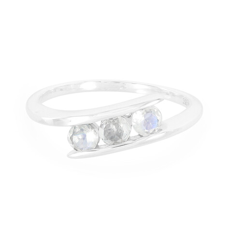 Regenbogen-Mondstein-Silberring