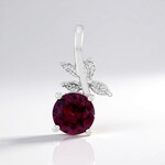 Magenta Garnet Silver Pendant