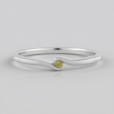 Anello in argento con Diamante Giallo I3