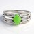 Anillo de hombre en plata con Crisoprasa imperial