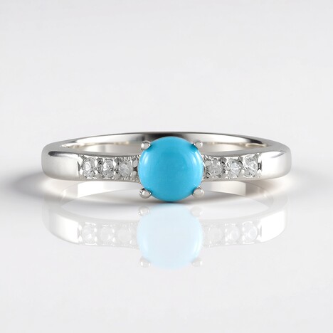 Anello in argento con Turchese Sleeping Beauty (Faszination Türkis)