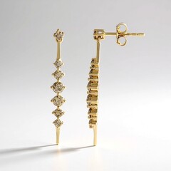 Orecchini in oro con Diamante Champagne I2 (de Melo Gold)