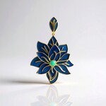 Ciondolo in argento con Onice Verde (Adela Silber)
