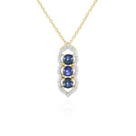 Collana in argento con Zaffiro Stellato Blu