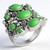 Anello in argento con Turchese Verde (Desert Chic)