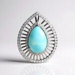 Ciondolo in argento con Larimar (MONOSONO COLLECTION)