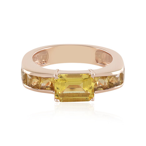 Gelber Beryll-Silberring