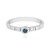Bague en argent et Diamant bleu I3