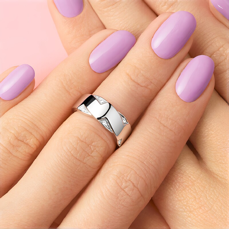 Bague en argent et Diamant SI1 (G) (Annette)