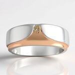 Anello in argento con Diamante Argyle Rose de France I1 (Annette)