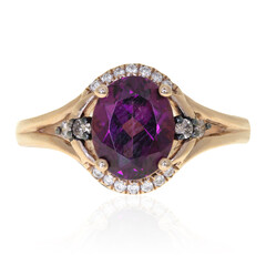 Gouden ring met een rhodliet (CIRARI)