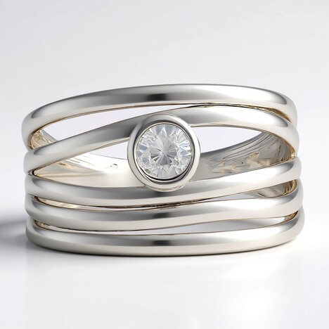 Anello in argento con Zircone