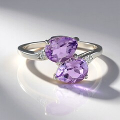 Anello in argento con Ametista Rose de France