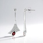 Orecchini in argento con Granato Mozambico (MONOSONO COLLECTION)