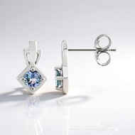 Orecchini in argento con Tanzanite (non riscaldata)