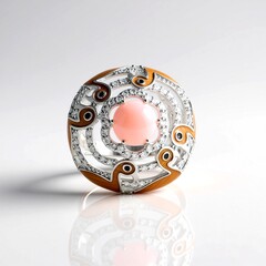 Anello in argento con Opale Rosa (Adela Silber)