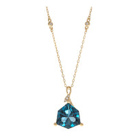 14K London Blue Topaz Gold Necklace (CIRARI)