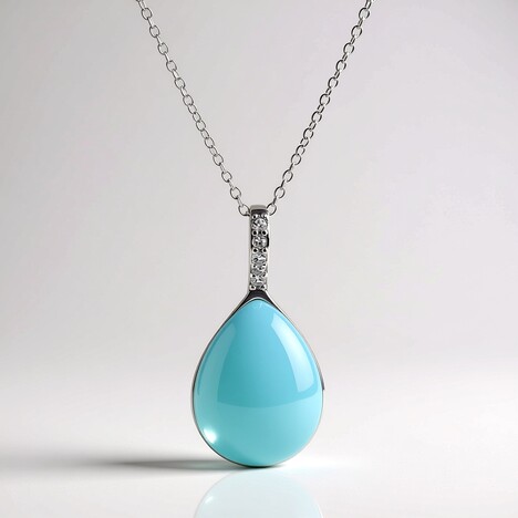 Collana in argento con Calcedonio Acqua