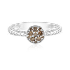 I2 Champagner-Diamant-Silberring