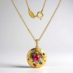 Collana in argento con Topazio Blu Londra (Adela Silber)