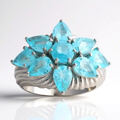 Anello in argento con Apatite Blu (de Melo Essence)