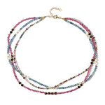 Collar en plata con Granate de Mozambique (Riya)