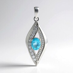 Ciondolo in argento con Apatite Blu (de Melo Essence)