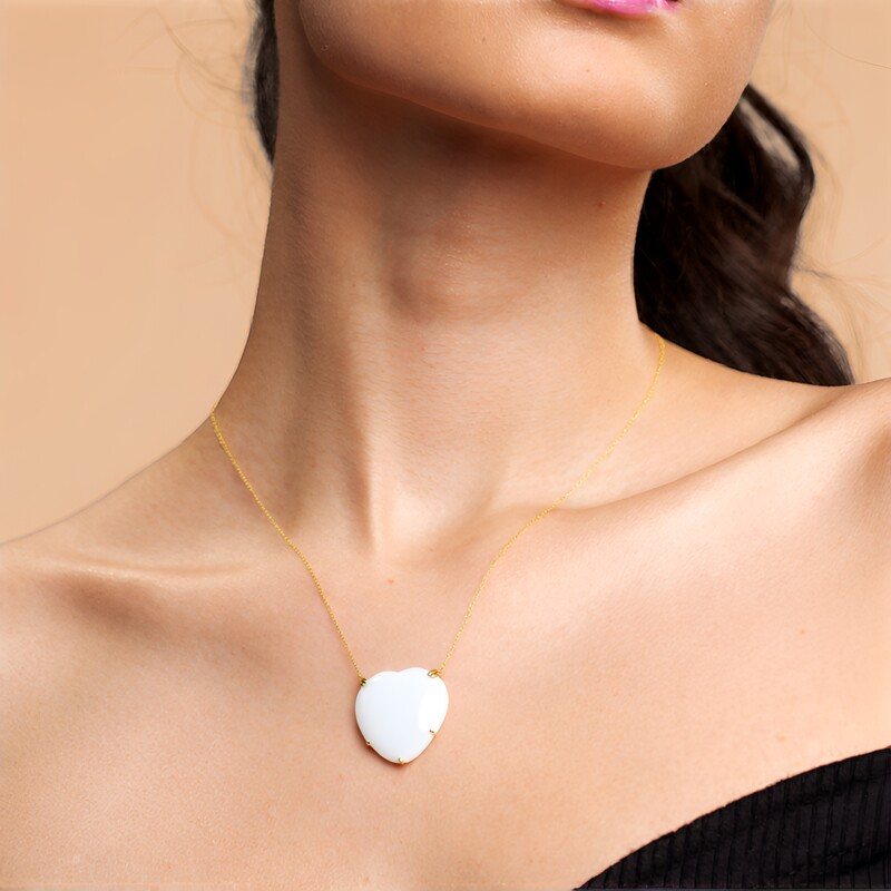 Collar en plata con Ónix blanco (Gems en Vogue)