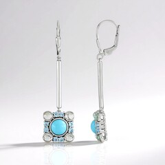 Orecchini in argento con Turchese Sleeping Beauty