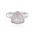 Anillo en plata con Cuarzo rosa (MONOSONO COLLECTION)