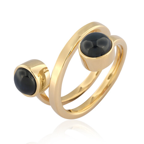 Blauer Stern-Saphir-Silberring (de Melo)