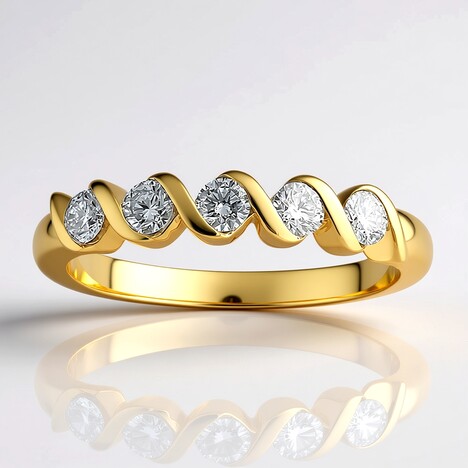 Anello in oro con Diamante SI1 (G) (Annette)