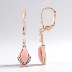 Orecchini in argento con Opale Rosa